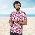 thumbnail image 4 of Wukai Tulips Flowers Print Men's Short-Sleeved Mesh T-Shirt,Quick-Dry Short Sleeve Workout T-Shirt-5X-Large, 4 of 8