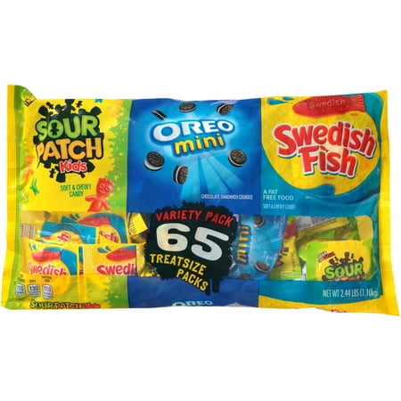 UPC 070462001419 product image for Sour Patch Kids, Oreo Mini, & Swedish Fish Variety Snack Pack, 2.75 Oz., 65 Coun | upcitemdb.com