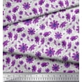 thumbnail image 3 of Soimoi Rayon Fabric Leaves & Cosmos Floral Print Fabric by the Yard 56 Inch Wide, 3 of 3