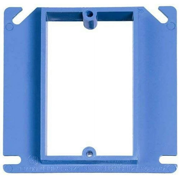 Thomas & Betts Outlet Box Cover Square Single Gang - Raised PVC - 4" Blue