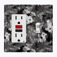 thumbnail image 1 of Metal Light Switch Plate Outlet Cover (Gray Artistic Camo - Single Rocker Single Toggle), 1 of 2