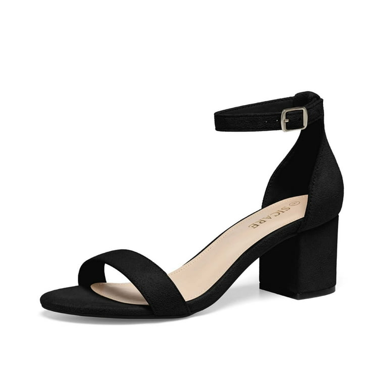 靴 OPEN TOE SANDALS AXXD Black Sandals for Women Summer High Heels Shoes Open