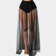 thumbnail image 6 of Ediodpoh Skirts for Women Women's Mesh Transparent Overskirt Elastic Waist Beach Sunscreen Sheer Skirt Pants for Girls Black L, 6 of 6