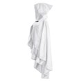 thumbnail image 4 of Capa medieval UQJE con capucha renacentista para Halloween, color blanco, 4 of 6