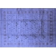 thumbnail image 1 of Ahgly Company Machine Washable Indoor Rectangle Oriental Blue Traditional Area Rugs, 5' x 8', 1 of 4