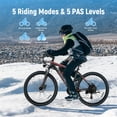 thumbnail image 5 of ANCHEER Electric Bike for Adults ,26" 500W Electric Mountain Bike, Commuter Ebike with 48V 7.8Ah Battery UL2849 Certified, Max 19.8Mph，Lockable Suspension Fork, 7-Speed Ebikes, 5 of 8