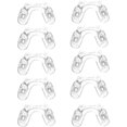 thumbnail image 1 of Almohadillas para la nariz del puente del sillín de los anteojos, almohadillas para la nariz de la correa del puente de los anteojos, reemplazo de las almohadillas para la nariz antideslizantes d, 1 of 4
