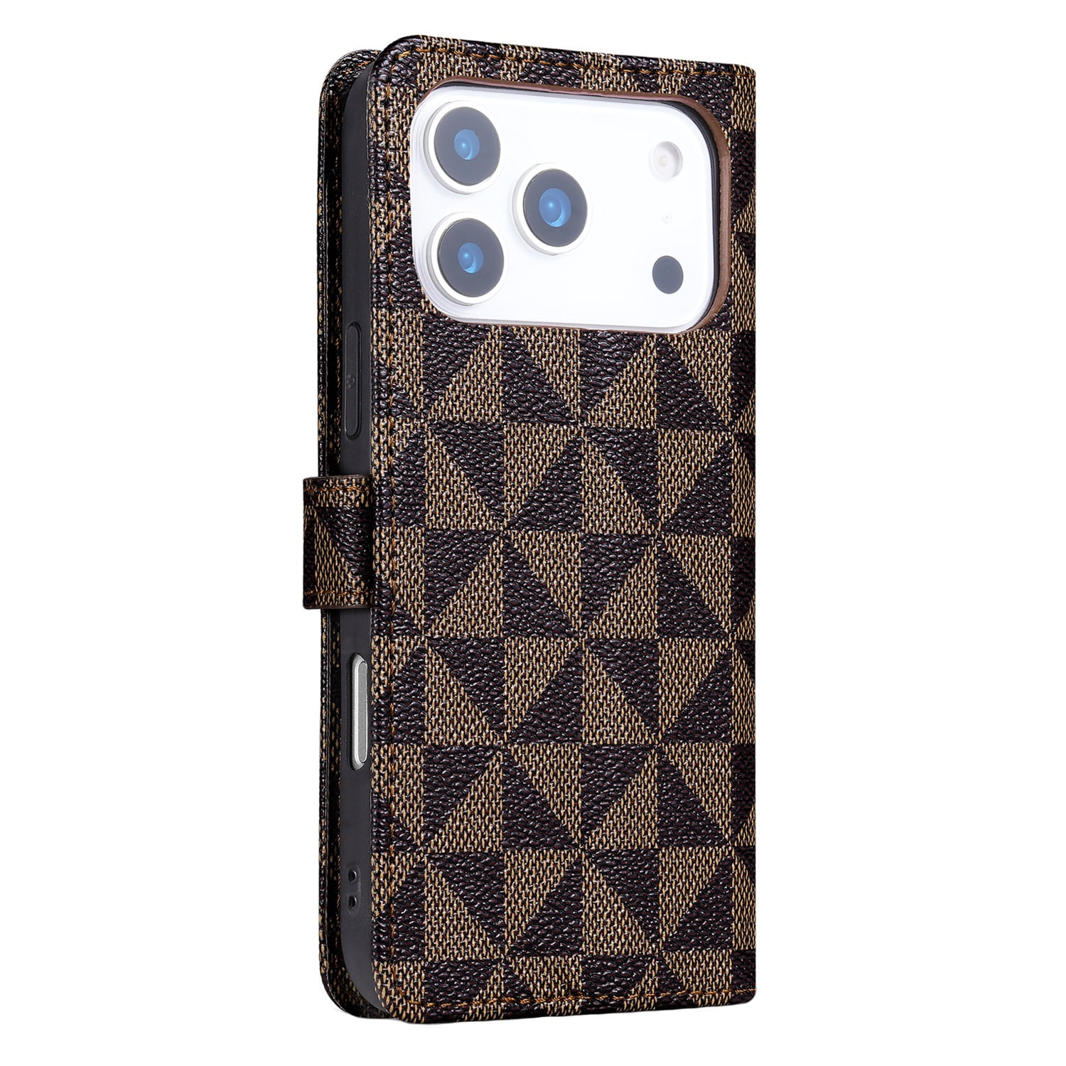 Triangle Wallet Case for iPhone 17 Pro - Brown