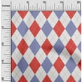 thumbnail image 2 of oneOone Viscose Chiffon Red Fabric Check Argyle Quilting Supplies Print Sewing Fabric By The Yard 42 Inch Wide, 2 of 5