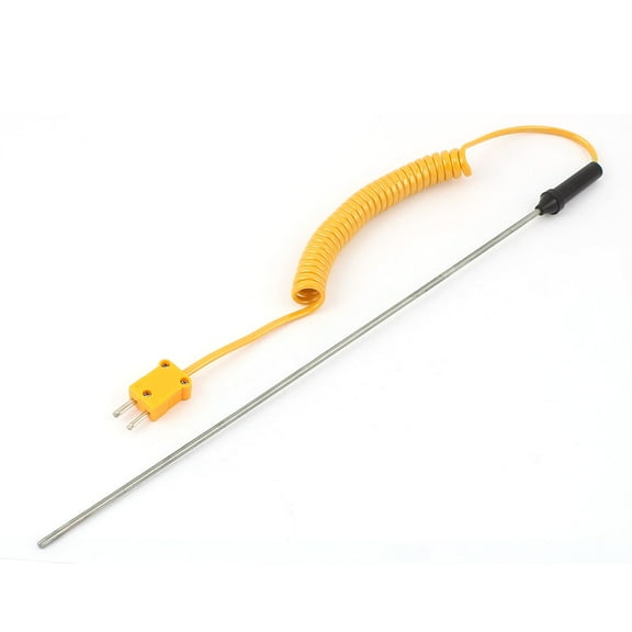 0C-500C Coiled Cable K Type 285mm Earth Measuring Thermocouple Probe Sensor