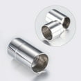thumbnail image 2 of Resistant 304 Stainless Steel Magnetic Clasps with Glue-in Ends Smooth Surface Column Stainless Steel Color 20x11mm Hole: 10mm DIY, 2 of 3