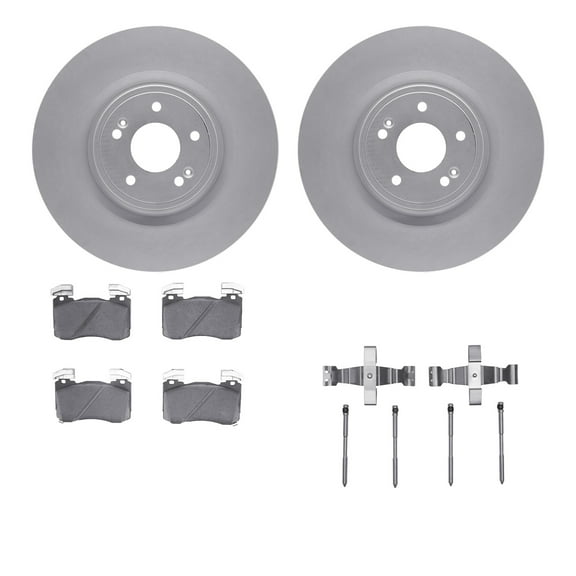 Dynamic Friction Company Front Geospec Brake Rotors with 5000 Advanced Brake Pads includes Hardware 4512-21190