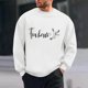 thumbnail image 1 of Ceisia Men's Regular-Fit Crew-Neck Heart-Letter Printed Casual Sweatshirt Gift, 1 of 8