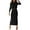 Black, variant on Women's Spring Fall 2 Piece Sweater Set Rib Knit Long Sleeve Crop Top Maxi Bodycon Skirt Casual Winter Outfits