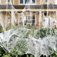 thumbnail image 2 of 1000 sqft Halloween Spider Web Decorations, with 20 Extra Fake Spiders for Outdoor Cobwebs Halloween Party Decor, 2 of 8
