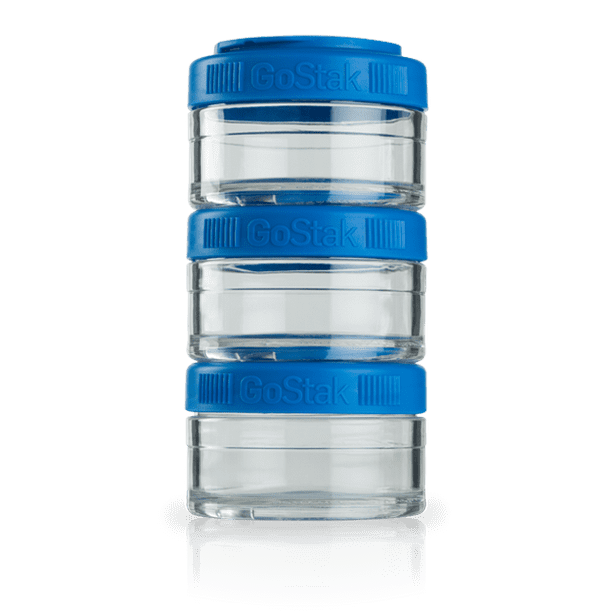 BlenderBottle GoStak Snacking Mini Containers 60cc 3pk, Cyan Walmart
