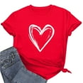 thumbnail image 7 of Ounisa Heart Shirts for Women - Trendy Short Sleeve Womens Graphic T Shirt Cute Love Gifts for Her, 7 of 7