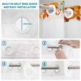 thumbnail image 3 of No Hook Shower Curtain with Built-in Rings - Pumpkins Fall Thanksgiving Washable Waterproof Fabric Bathroom Curtains for Hotel,Rentals, 72 X 72 Inch Long , Farmhouse Autumn Leaves Floral, 3 of 9