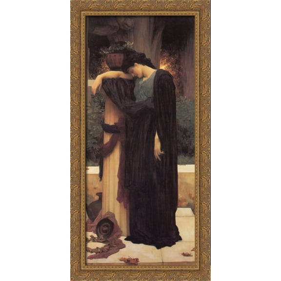 Lachrymae 18x40 Large Gold Ornate Wood Framed Canvas Art by Lord Frederick Leighton