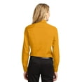 thumbnail image 2 of Port Authority Adult Female Women Plain Long Sleeves Shirt Athletic Gold X-Large, 2 of 6