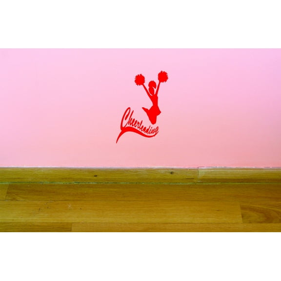 Living Room Art Cheerleading Jumping Pom Poms Sports Girl Team Teen 14x28 Inches