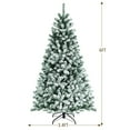 thumbnail image 3 of Gymax 6 FT Pre-lit Artificial Christmas Tree Snow Flocked Full Xmas Tree, 3 of 10