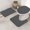 Dark Gray, variant on Bxaolu 3 Piece Bathroom Rugs Sets, Non-Slip & Quick Dry Bath Mat, Ultra Soft Bath Rugs for Bathroom, Toilet and Shower Floor, Coffee
