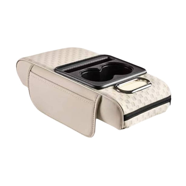 Cojín para reposabrazos de coche, funda para reposabrazos de vehículo, accesorios para coche, funda para consola central Blanco