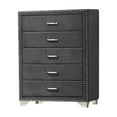 thumbnail image 7 of Pemberly Row 5-Piece Contemporary Velvet Queen Bedroom Set in Gray, 7 of 7