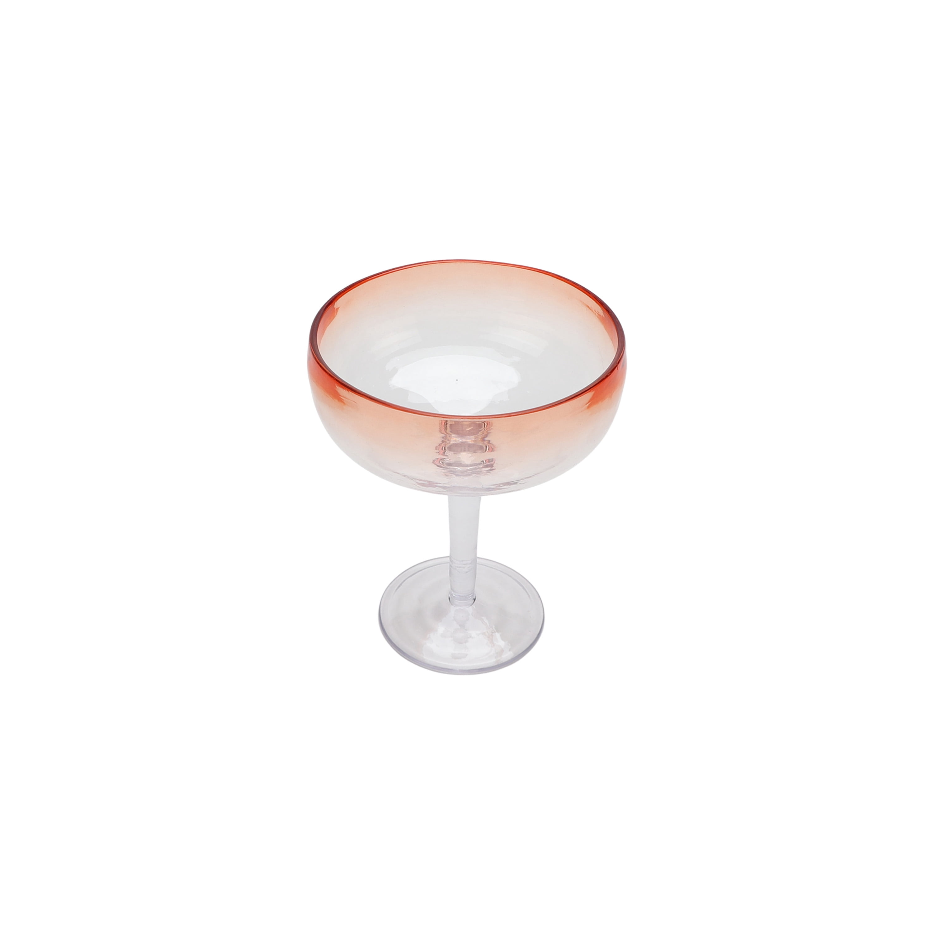 Mainstays by Becky G. & Alejandra 18-Ounce Acrylic Margarita Glass, Orange Rim