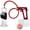 Red, variant on LeLuv® Premium Maxi Penis Pump w/ Red Handle, Silicone Hose | Donut | 12" x 2.00" Vibrating Cylinder