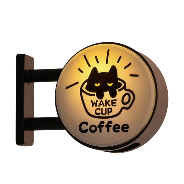 Mini Coffee Refrigerator Retro Coffee Neon Sign Fridge with Light Wall Mount Lighted & Bar Signs for Kitchen Home Dorm CoffeeLovers