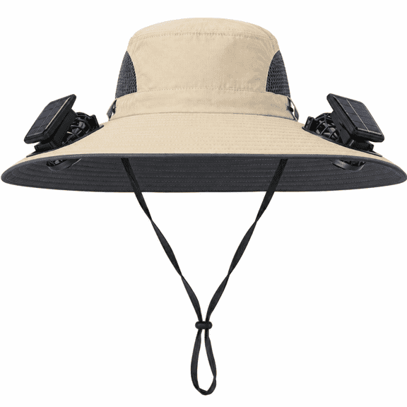Men's Solar Fan Hat - UPF 50 Cooling & Dual Power