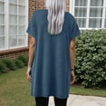 thumbnail image 4 of Linen Tops for Women Short Sleeve 3/4 Length Sleeve Womens Tops Dressy Casual Blouses for Women 2025 Trendy V Neck T Shirts Summer Clothes, 4 of 9