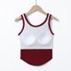 thumbnail image 5 of Tops de Manga Corta de las Mujeres Casual, Moda de Color Sólido, con la Almohadilla de Pecho Top de Pijama para las Mujeres, 5 of 8