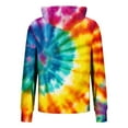 thumbnail image 4 of Xdegoge Men's UV Sun Protection Hoodie Quick-Dry Long Sleeve Performance Tee Face Mask Integrated Tie Dye Print Rash Guard Fishing Athletic Outfits, 4 of 5