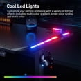 thumbnail image 5 of 47 inch Gaming Standing Desk with LED Lights & Headphone Hook, Electric Height Adjustable Desk, Sit Stand up Desk with 3 Memory Preset,Computer Desk for Home Office, 5 of 7