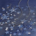 thumbnail image 3 of 1Box about 120pcs Moon with Star Charms Stainless Steel Charms Hollow Metal Pendant for DIY Jewelry Making Stainless Steel Color12x9x0.5mm, 3 of 6