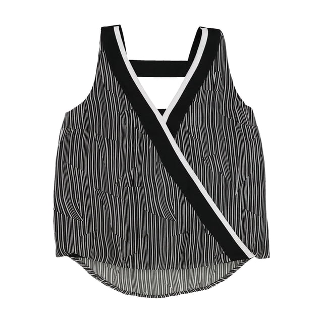 bar III Blusa con sobrepelliz para mujer, negro, extra pequeña