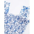 thumbnail image 3 of Linjinx Robe d'Été Décontractée pour Filles avec Collier Imprimé Floral Boho Robe de Plage Bleue 120, 3 of 6