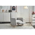 thumbnail image 3 of Jopath Nursery Rocking Chair,Cotton Linen Upholstered Rocking Chair with Adjustable Footrest,Glider Rocker Chair with High Backrest for Living Room,Bedroom,Light Gray, 3 of 9