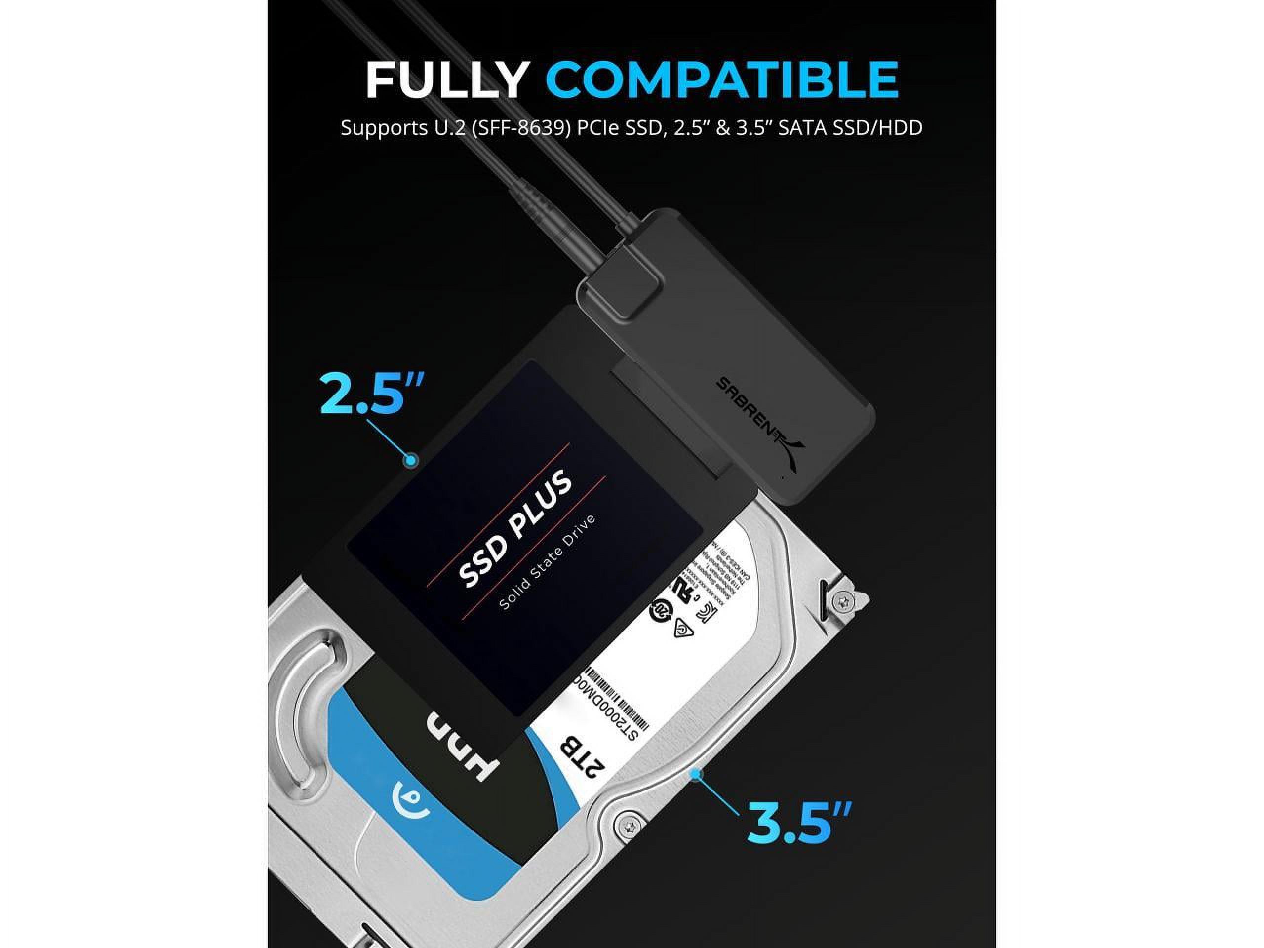 SABRENT USB 3.2 Type A to SATA/U2 SSD Adapter Cable [EC-U2SA]