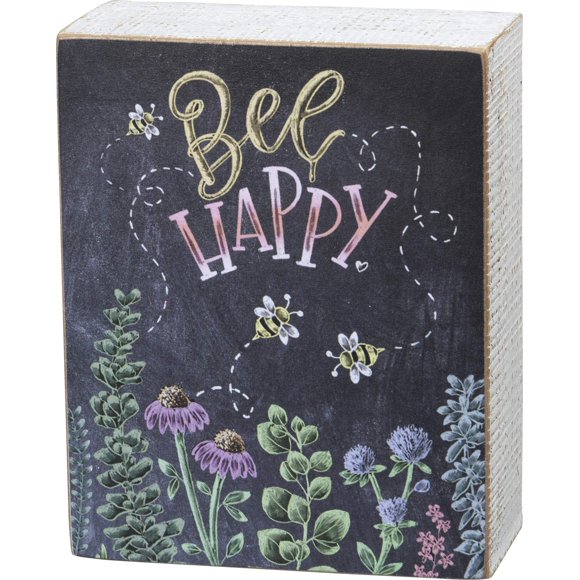 Primitives by Kathy Box Sign Bee Happy