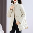 thumbnail image 2 of Wensltd Puffy Jackets for Women Black Basic Zip-Up Comfortable Trendy Jacket Winter Warm Clothes, 2 of 3