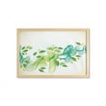 thumbnail image 1 of Abstract Wall Art with Frame, Floral Design with Water Touch Inspired Modern Details Art, Printed Fabric Poster for Bathroom Living Room, 35" x 23", Yellow Green and Blue, by Ambesonne, 1 of 2