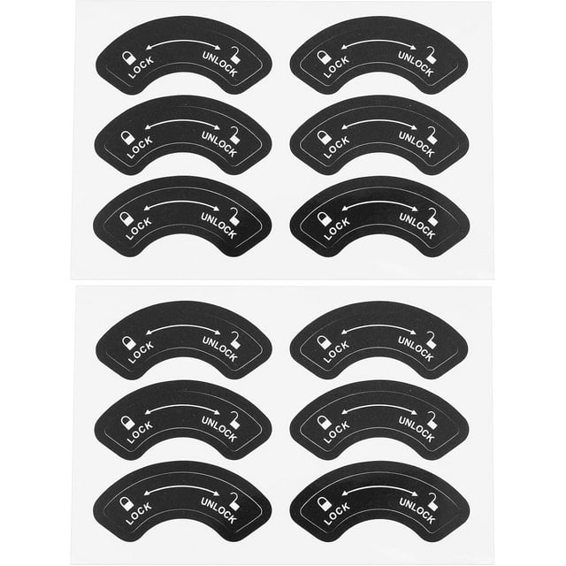 The Lord of the Tools 12pcs Lock Unlock Direction Stickers Left Side Lock Indicator Sticker for Indoor Public Places Door Lock 4.5x1.7cm
