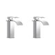 thumbnail image 4 of Grifo negro impermeable y multifuncional Toystoory cascada lavabo grifo moderno cuarto de baño estilo corto plateado 2Conjunto, 4 of 6
