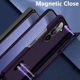 thumbnail image 3 of for Samsung Galaxy Z Fold 5 Case [Hidden Magnetic Kickstand], Z Fold 5 5g Kickstand Phone Case Slim Hard PC Bumper Shockproof Support Wireless Charging Z Fold5 5g Stand Case Dark Purple, 3 of 10