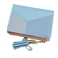 thumbnail image 2 of 2X Mujer Cartera Muñequera Embrague Titular de la Tarjeta Organizador Teléfono Monedero Corto Azul 2 piezas, 2 of 8