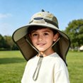 thumbnail image 2 of Kids Sun Hat Solar Fan Hat with Detachable Neck Large Brim Sun Adjustable Cap, 2 of 4